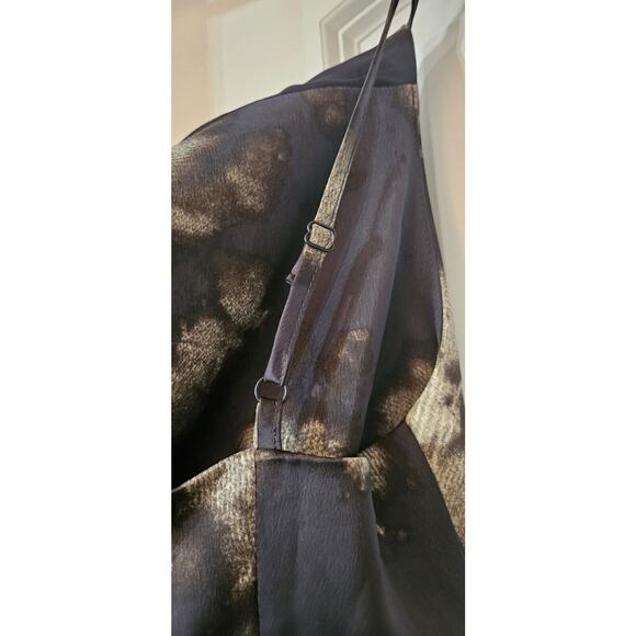 Urban Outfitters Mallory Slip Dress S/P Cowl Neck Bleached Black & White Mini - Picture 3 of 9